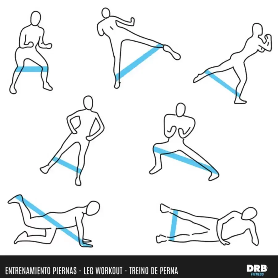 Imagen 2 de 4 de Set Bandas Silicona 21 Drb DRB-TURQUESA/AZUL