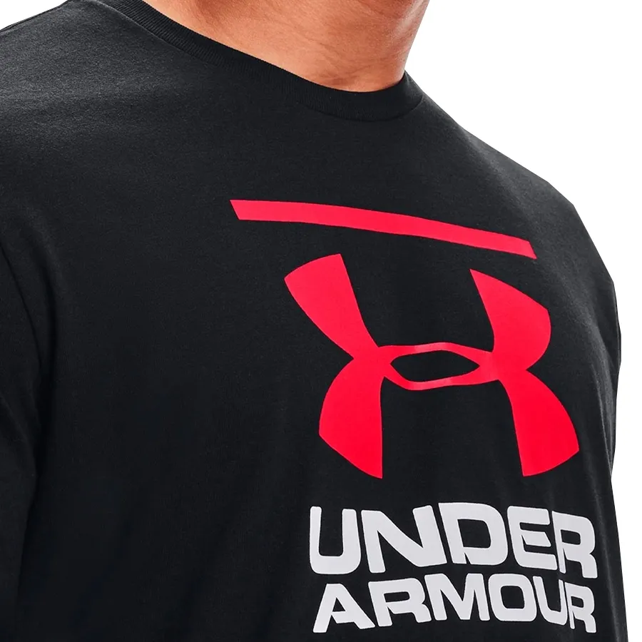 Imagen 4 de 5 de Remera Under Armour Gl Foundation-NEGRO/ROJO/BLANCO