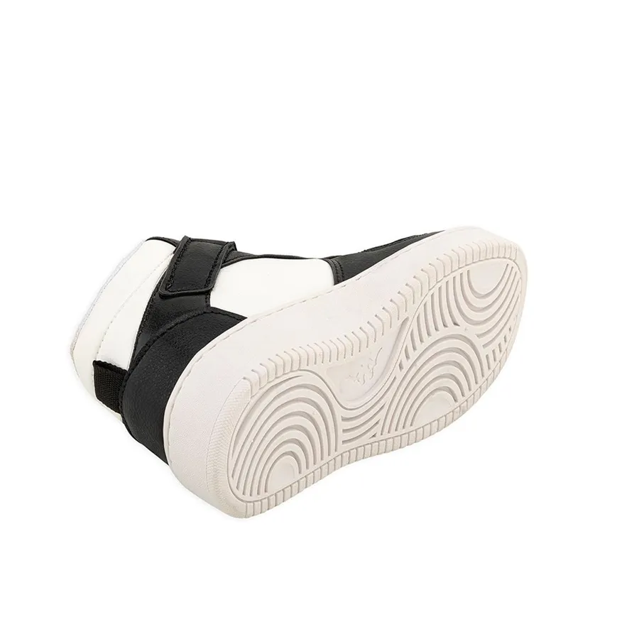 Imagen 3 de 4 de Zapatillas Kappa Logo Linate Mid Velcro kids-BLANCO/NEGRO