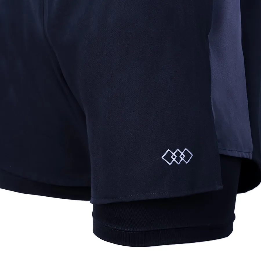 Imagen 3 de 4 de Shorts Kamp Run Bjorn C/Calza 21-NEGRO/GRIS