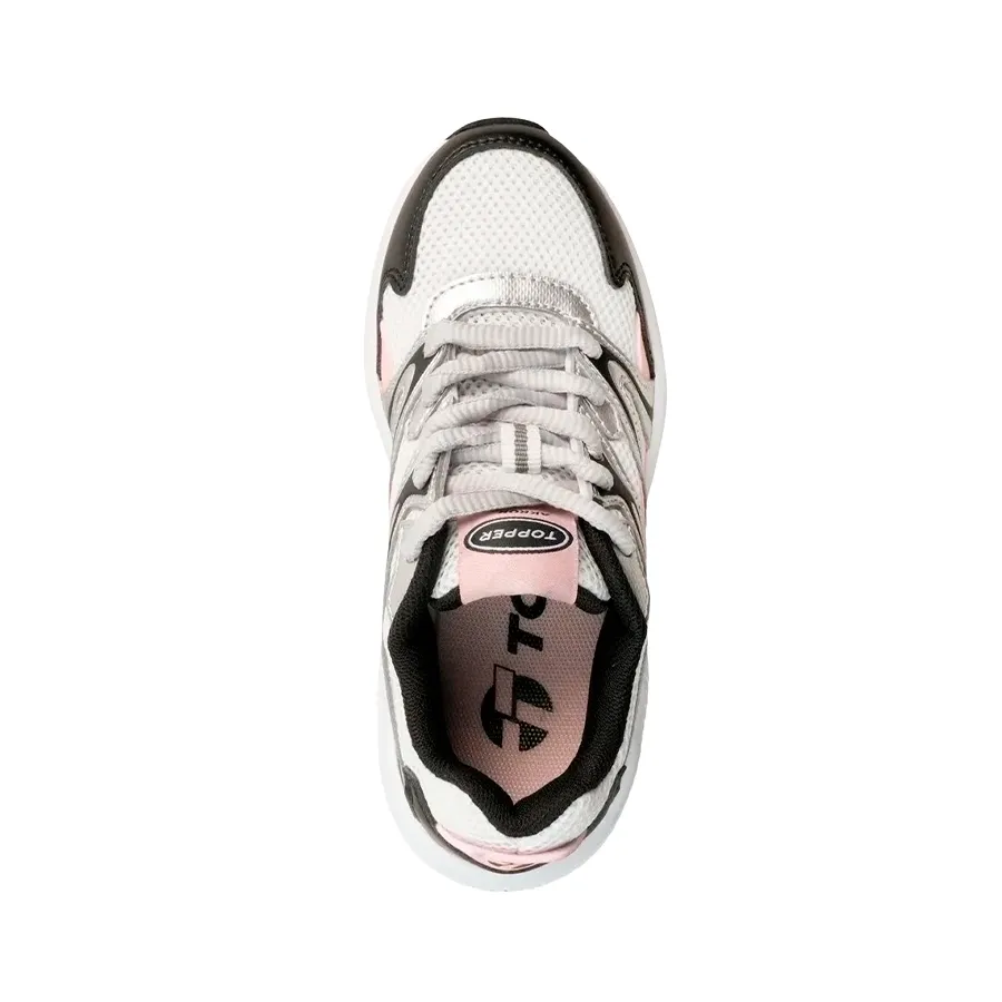 Imagen 2 de 5 de Zapatillas Topper Akron 2Mil-BLANCO/ROSA VIEJO/NEGRO
