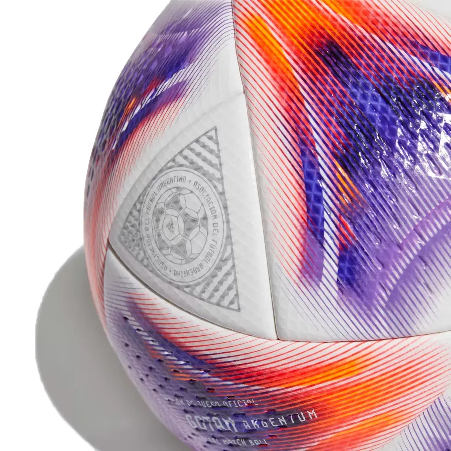 Imagen 2 de 4 de Pelota adidas Argentum 21-BLANCO/VIOLETA/NARANJA