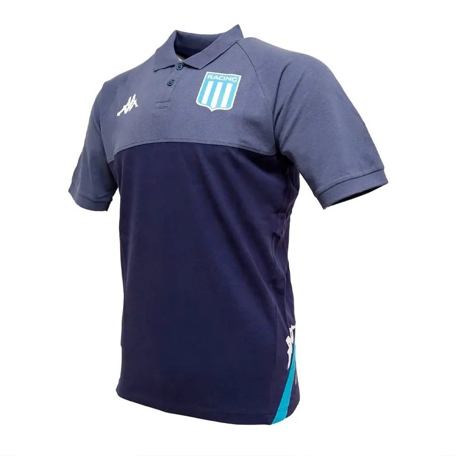 Imagen 1 de 6 de Remera Kappa Polo De Salida Racing 23-MARINO/AZUL