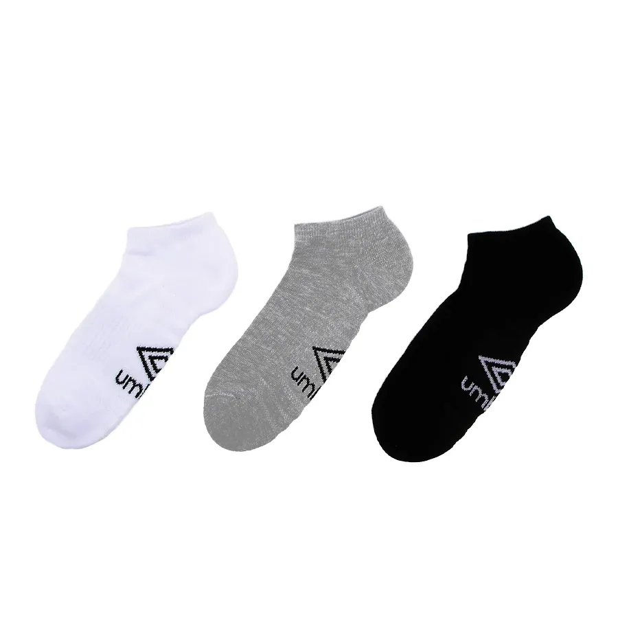 Imagen 2 de 3 de Medias Umbro Soquete Invisible Hombre Pack 3-BLANCO/GRIS/NEGRO