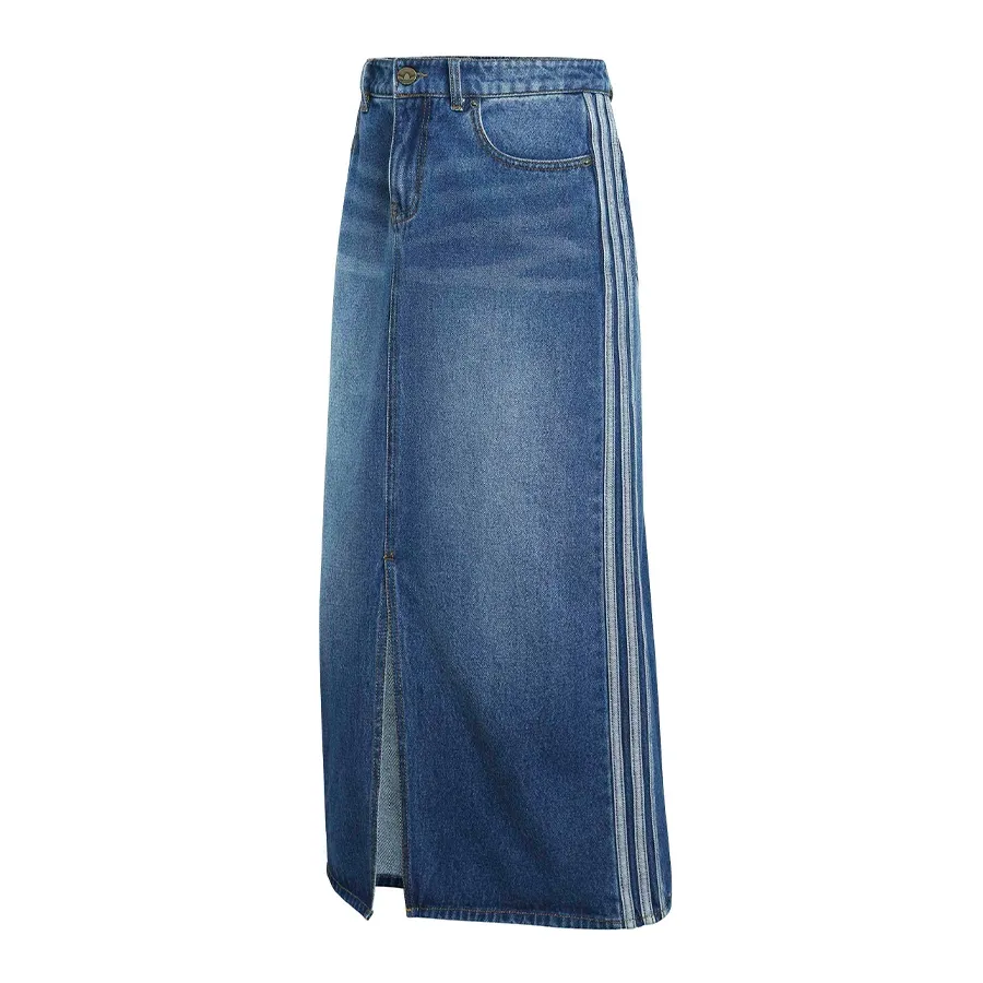 Imagen 2 de 5 de Falda Adidas Originals Denim Pencil 3 Stripes-JEAN