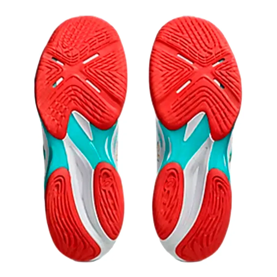 Imagen 4 de 6 de Zapatillas Asics Netburner Ballistic Ff Mt 4 M-BLANCO/TURQUESA/ROJO