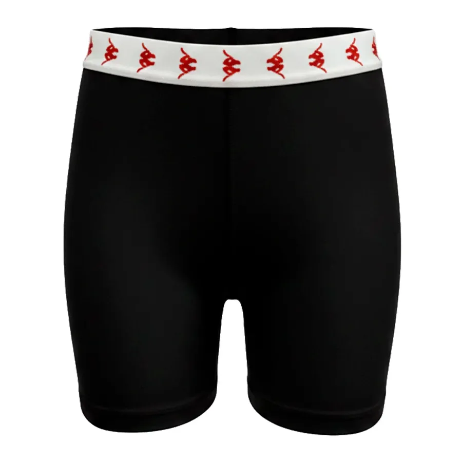 Imagen 0 de 3 de Calza Biker Kappa Banda 222-NEGRO/BLANCO/ROJO