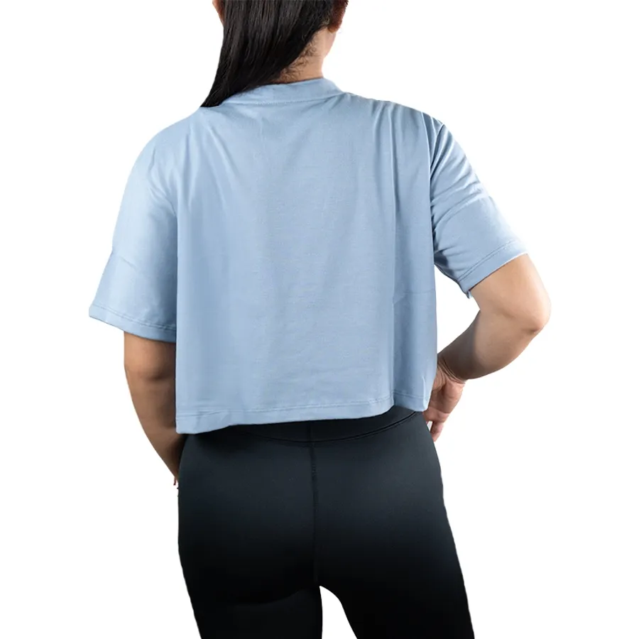 Imagen 1 de 2 de Remera Under Armour Boxy Crop Brand-CELESTE