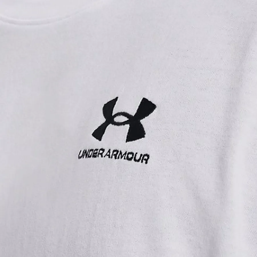 Imagen 4 de 5 de Remera Under Armour Embroidered Heavyweight-BLANCO