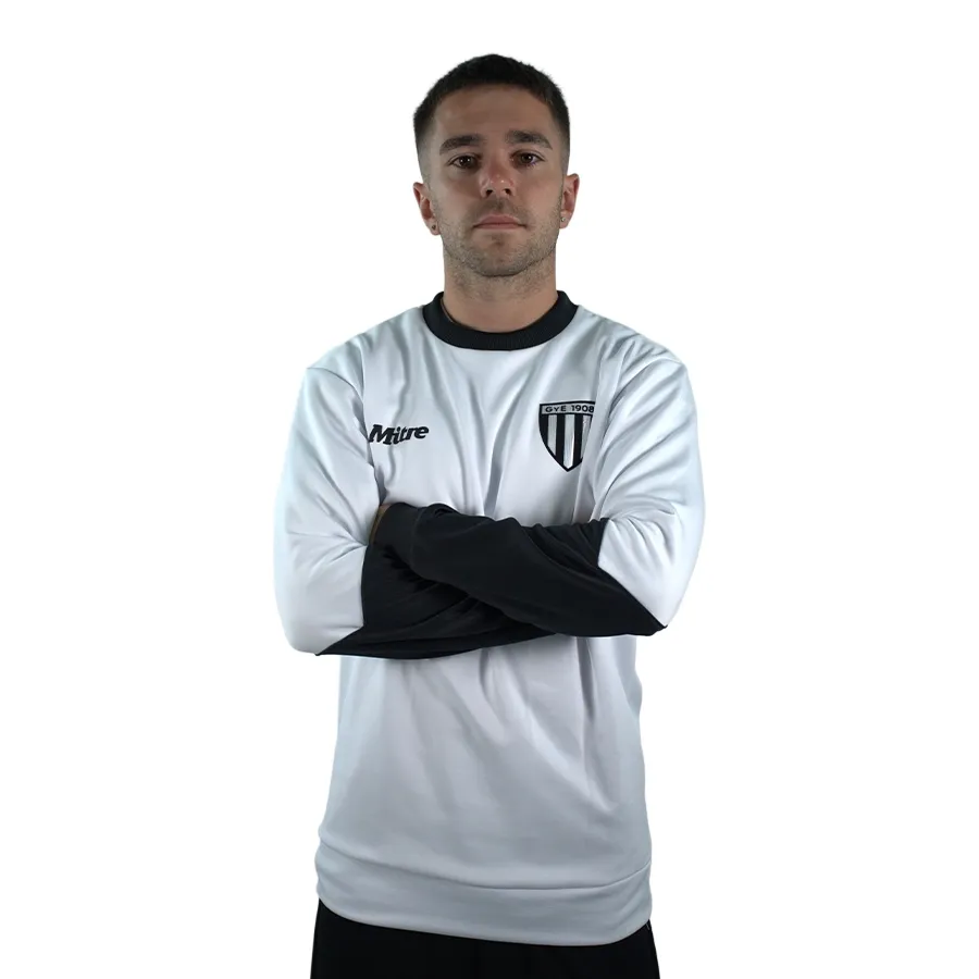 Imagen 0 de 5 de Buzo Mitre Blake Frizado GYE 25-BLANCO/NEGRO