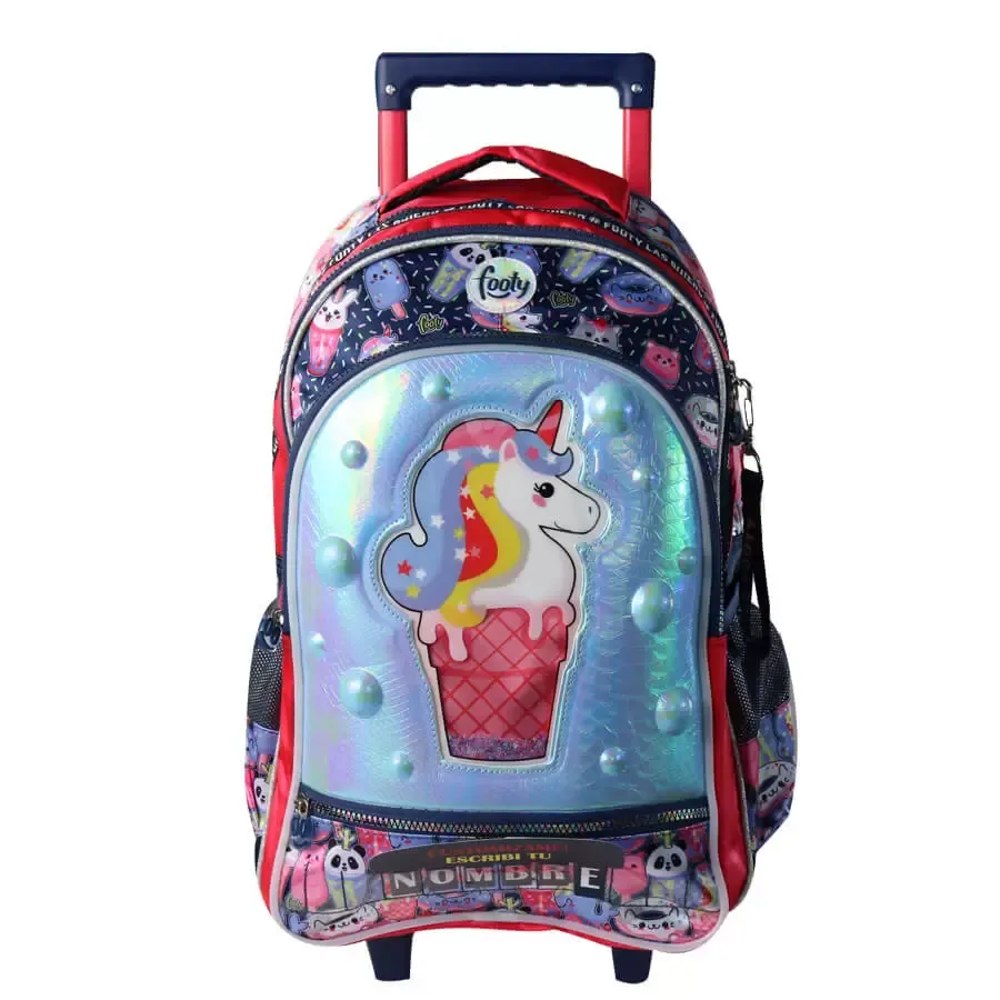 Imagen 0 de 3 de Mochila Carro Footy Unicornio-MARINO