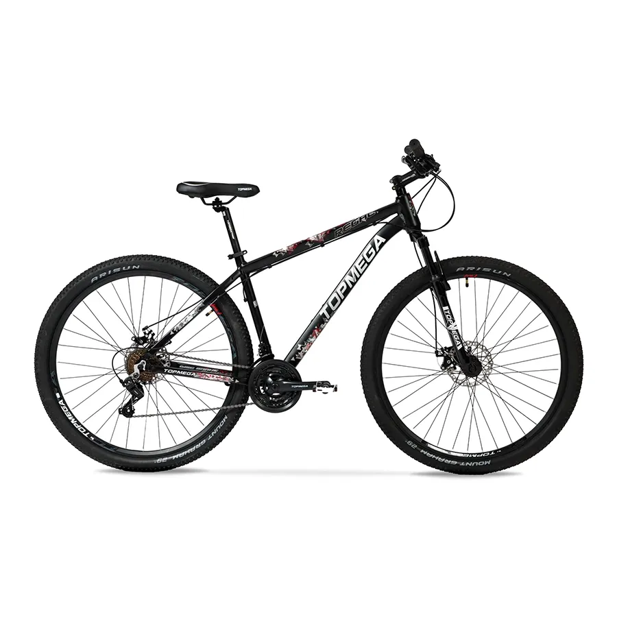 Imagen 0 de 7 de TopMega Mountain Bike Regal Aluminio R29 21vel-NEGRO/BLANCO/GRIS