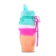 botella-de-silicona-footy-VERDE AGUA/VIOLETA/MARRON