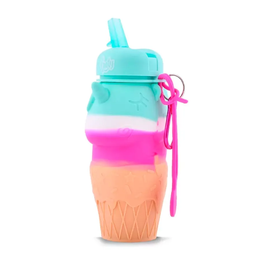 Imagen 0 de 1 de Botella de Silicona Footy-VERDE AGUA/VIOLETA/MARRON