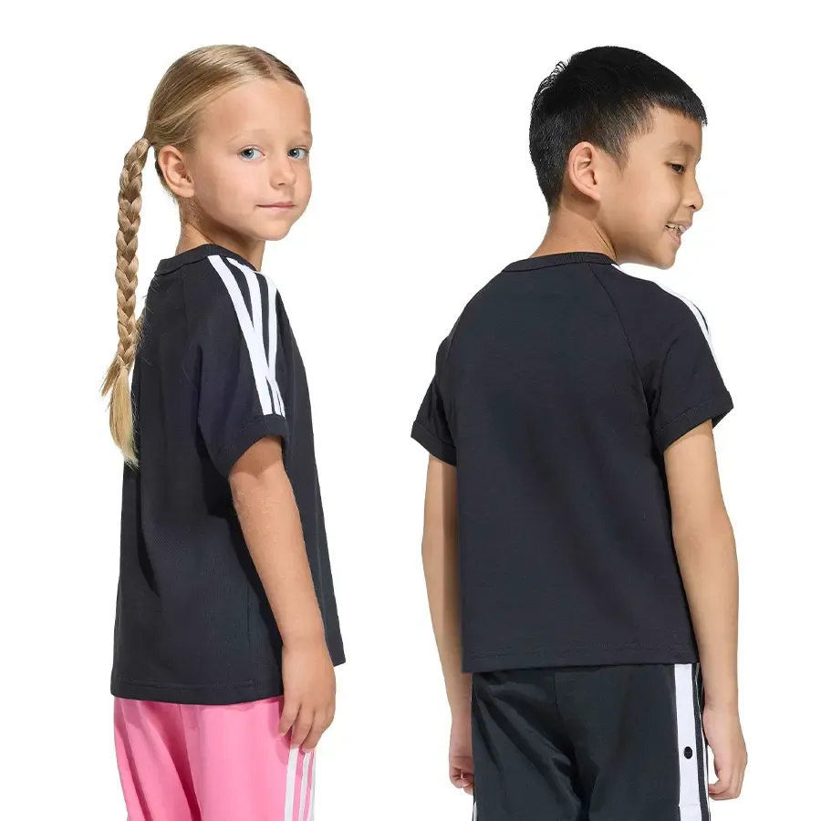Imagen 3 de 7 de Remera adidas originals 3 Tiras-NEGRO/BLANCO