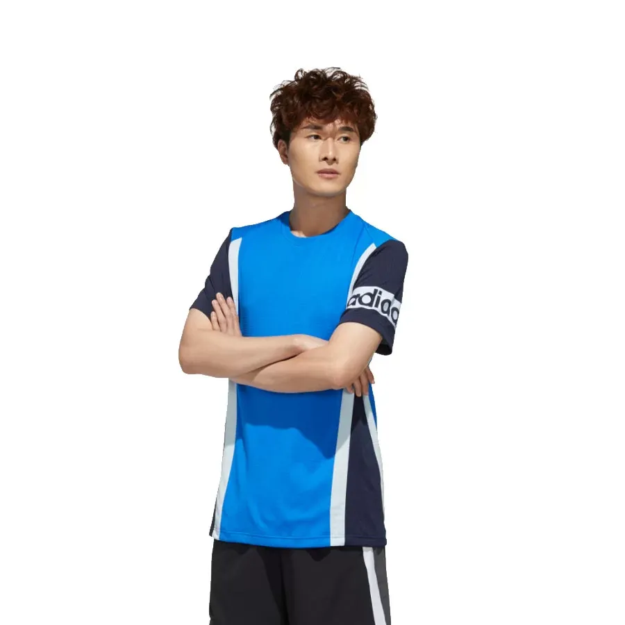 Imagen 0 de 5 de Remera adidas Aeroready colorblock-AZUL/MARINO/BLANCO