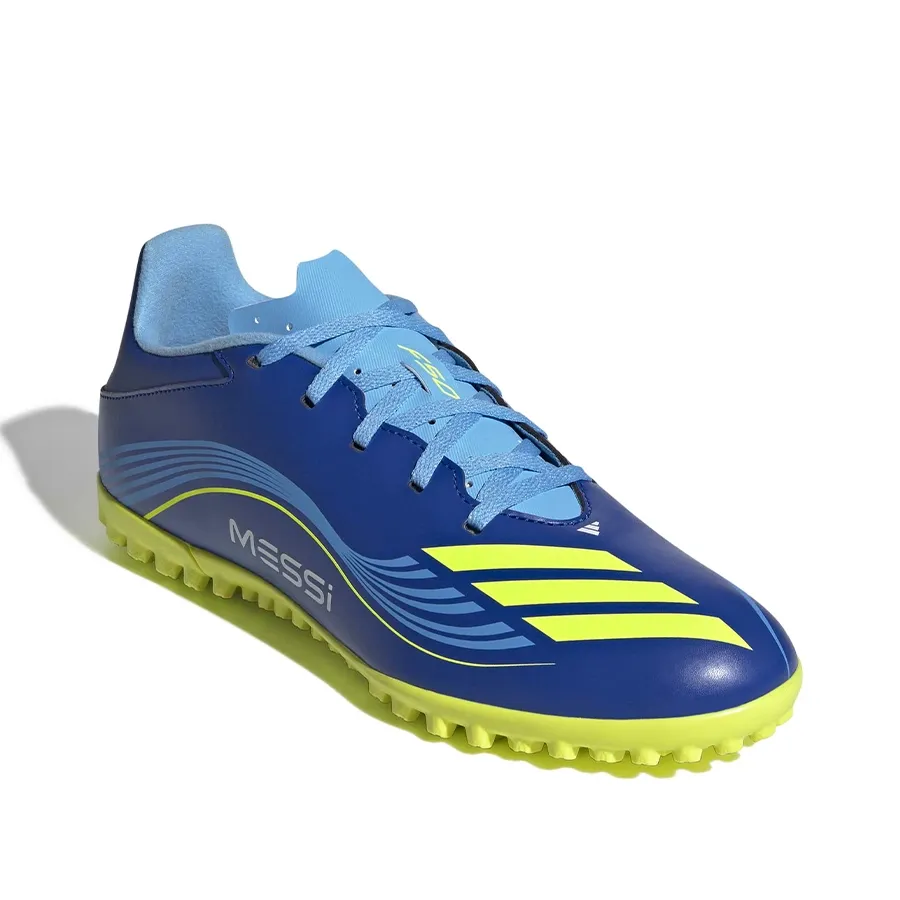Imagen 1 de 7 de Botines adidas F50 Messi Club Tf-AZUL FRANCIA/AMARILLO FLUOR/CELESTE