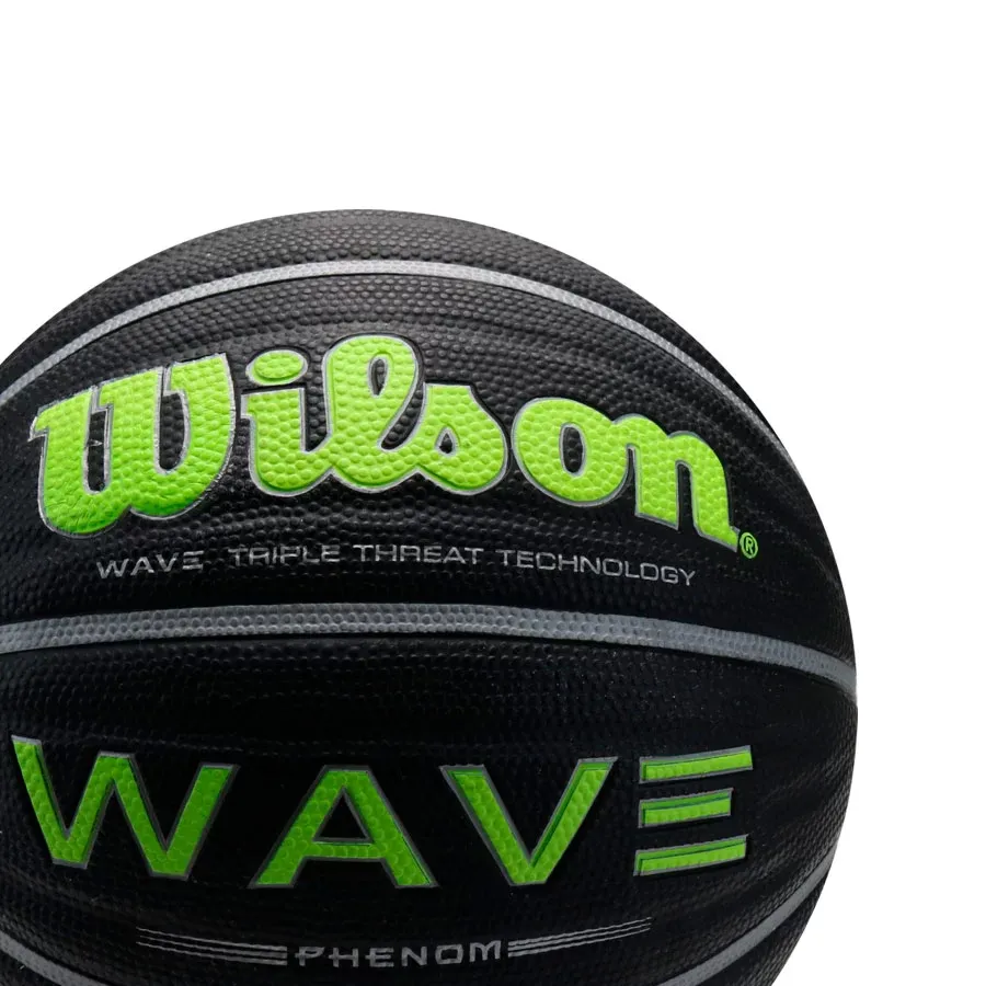 Imagen 1 de 2 de Pelota Wilson Wave Phenom Basket Rbr-NEGRO/VERDE