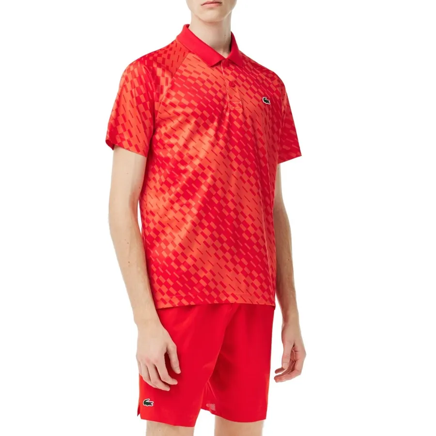 Imagen 2 de 5 de Remera Lacoste Novak Djokovic-ROJO/NARANJA