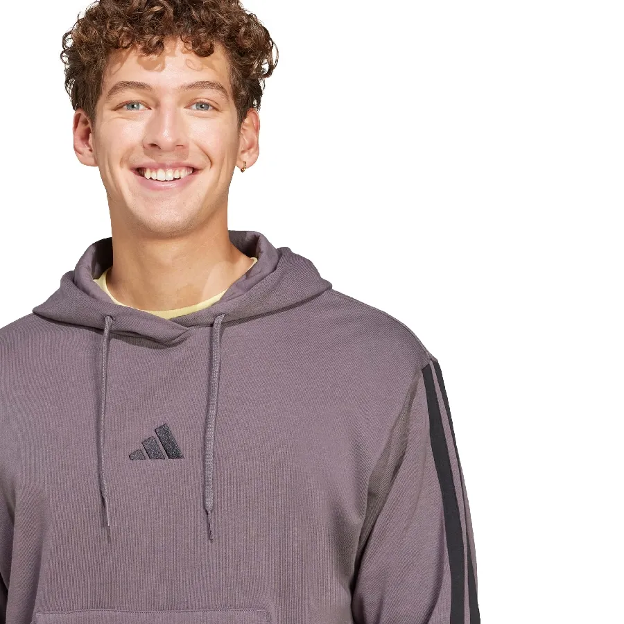 Imagen 4 de 5 de Buzo adidas Essentials Big Logo French Terry-GRIS/NEGRO