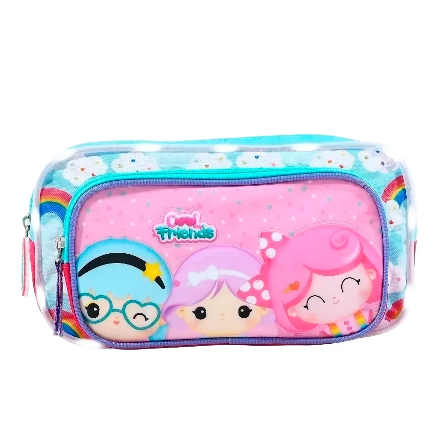 Imagen 0 de 3 de Cartuchera c/luz Cool Frie Footy-TURQUESA/ROSA