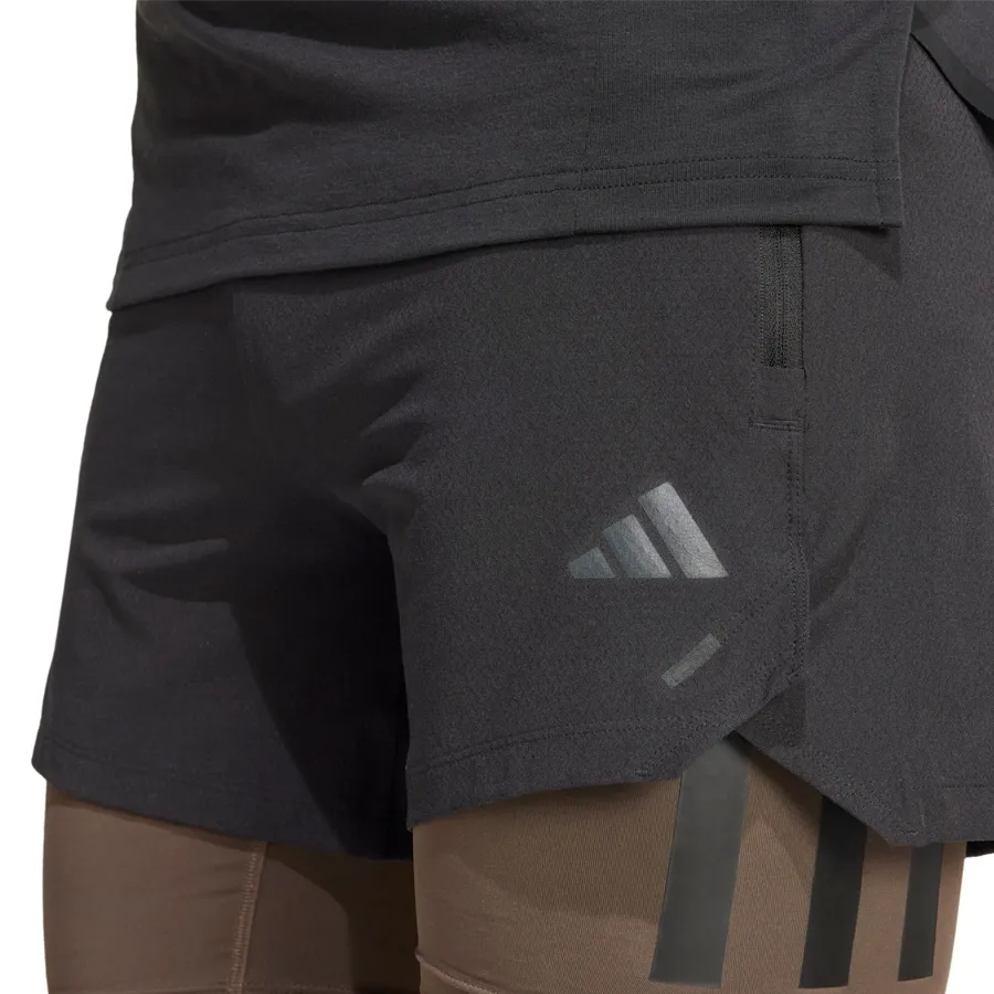 Imagen 2 de 5 de adidas Shorts  Power Workout 2 In 1-NEGRO/GRAFITO