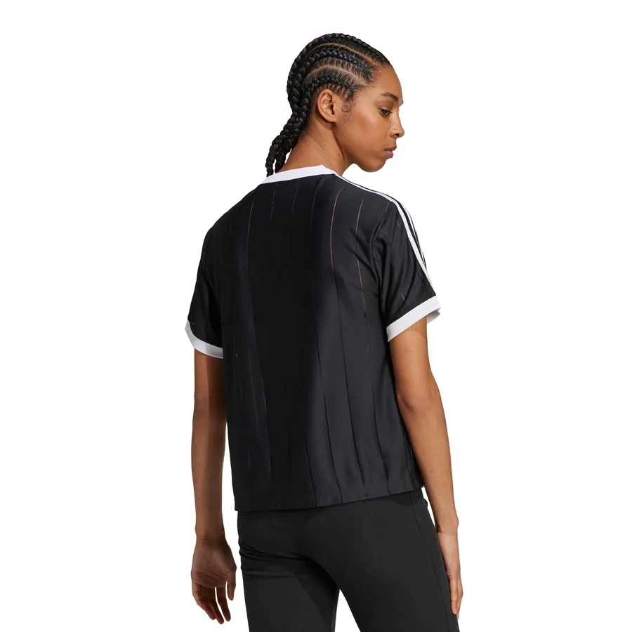 Imagen 1 de 5 de Remera adidas originals Adicolor 3 Tiras Pintadas-NEGRO/BLANCO