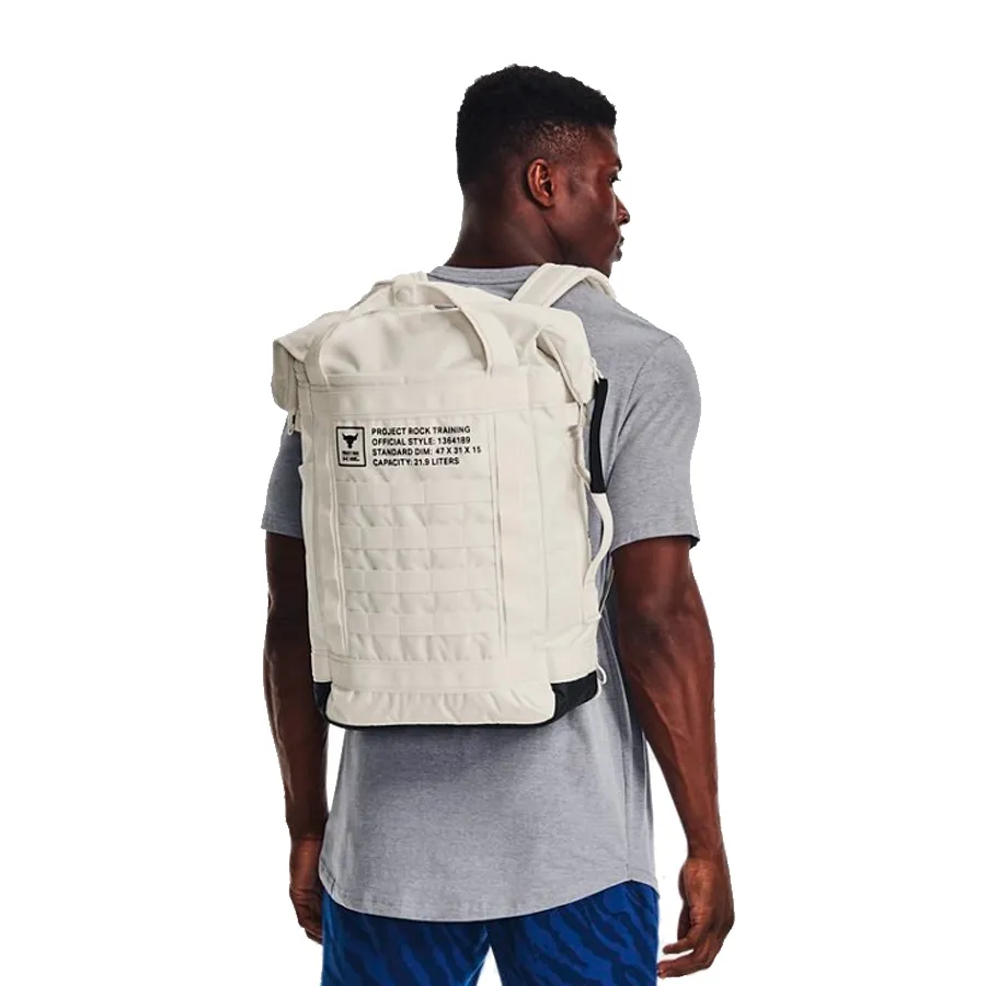 Imagen 2 de 9 de Mochila Under Armour Project Rock Box-BLANCO