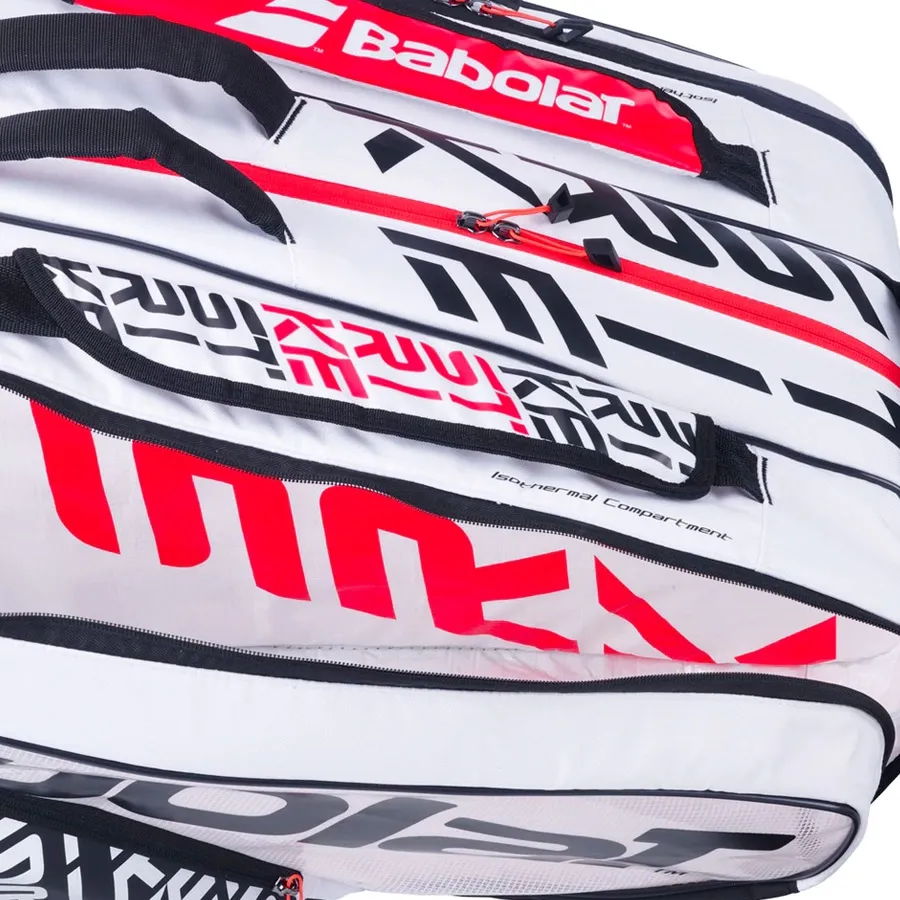 Imagen 3 de 5 de Raquetero Babolat Rh X 12 Pure Strike 2020-BLANCO/NEGRO/NARANJA