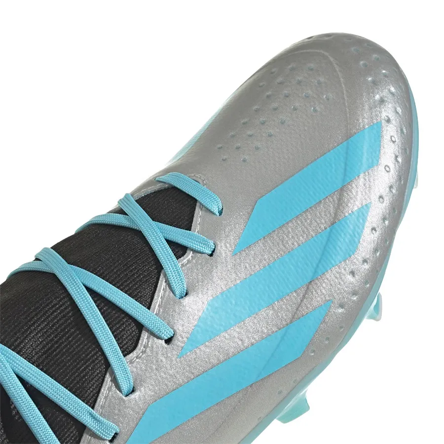 Imagen 5 de 8 de Botines adidas X Crazyfast Messi 3-PLATA/CELESTE/NEGRO