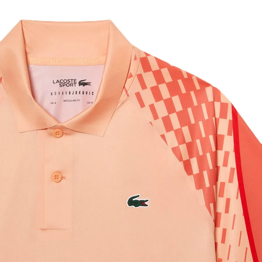 Imagen 2 de 4 de Remera Lacoste Novak Djokovic-NARANJA/CORAL