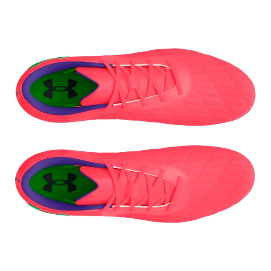Imagen 3 de 6 de Botines Under Armour Magnetico Select 3.0-CORAL/VERDE FLUOR
