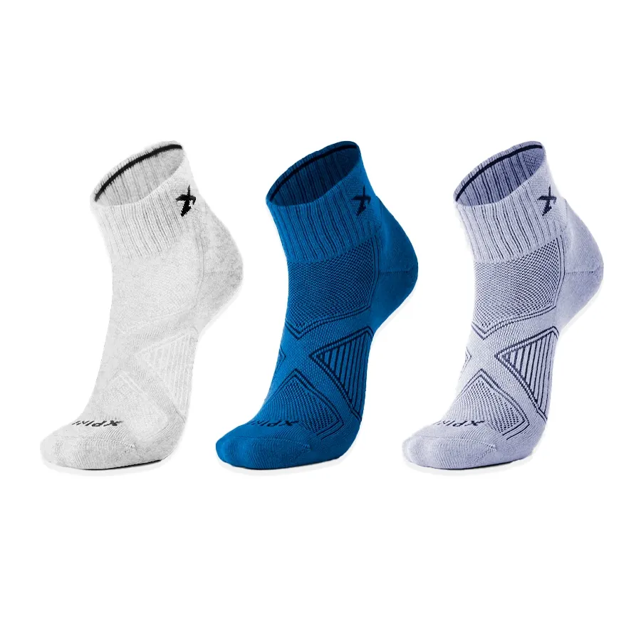 Imagen 0 de 1 de Medias Xpirit Media 24.7 Quarter Tripack-AZUL/GRIS/LILA