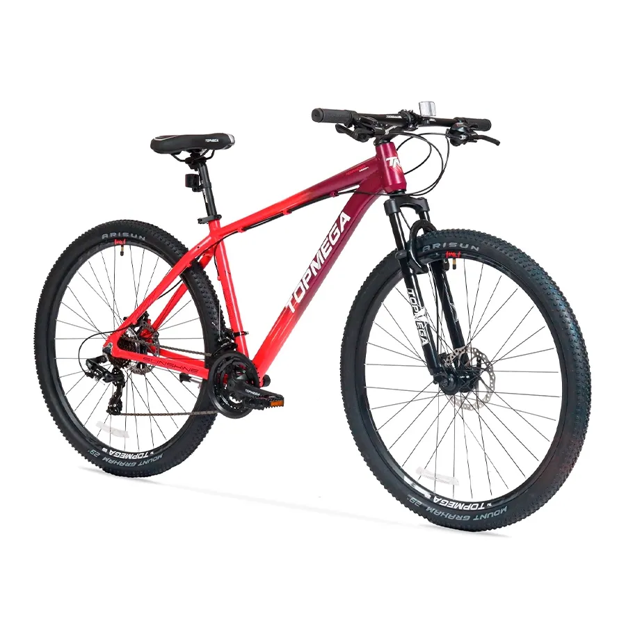 Imagen 1 de 8 de TopMega Mountain Bike Sunshine Aluminio R29 21vel-CORAL/VIOLETA