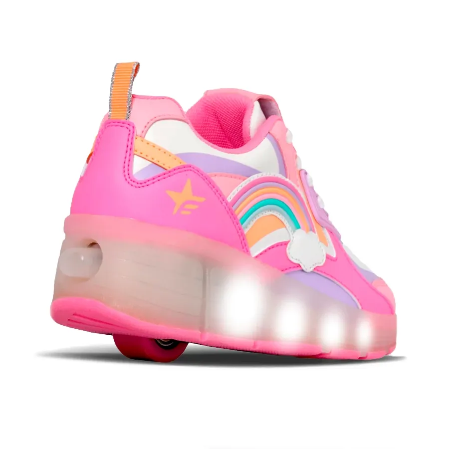 Imagen 2 de 3 de Zapatillas Footy Roller Arcoiris-ROSA/LILA/FUCSIA