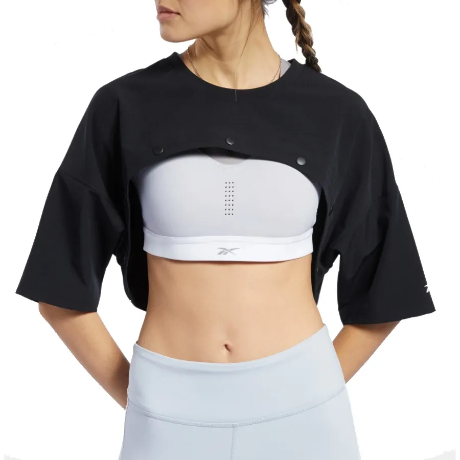 Imagen 6 de 7 de Remera Reebok Dos en uno-NEGRO