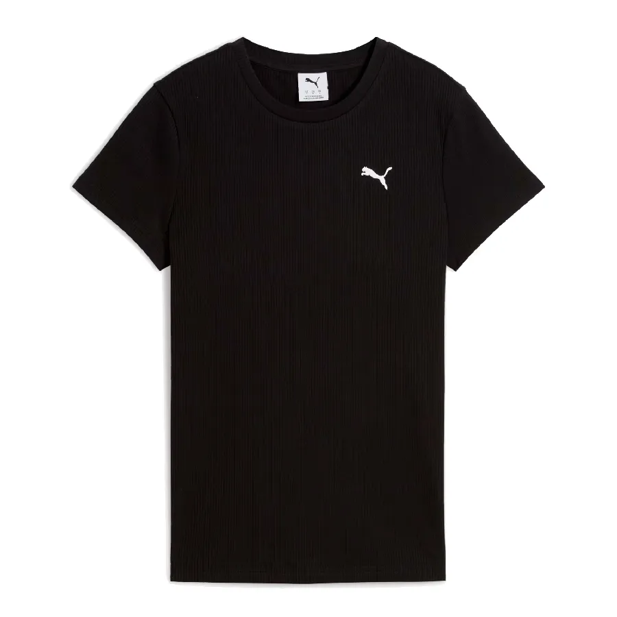 Imagen 2 de 4 de Remera Puma Elevated Essentials Rib Tee-NEGRO