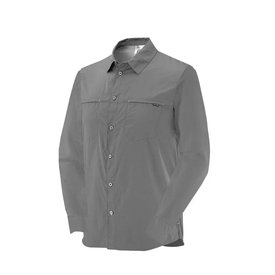 Imagen 0 de 1 de Camisa Salomon Strech Ls Shirt M-GRIS