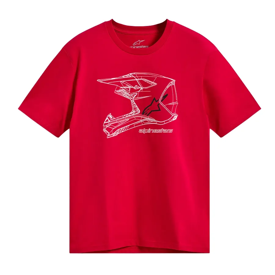 Imagen 2 de 4 de Remera Alpinestars Camiseta Mx Helmet Csf-ROJO