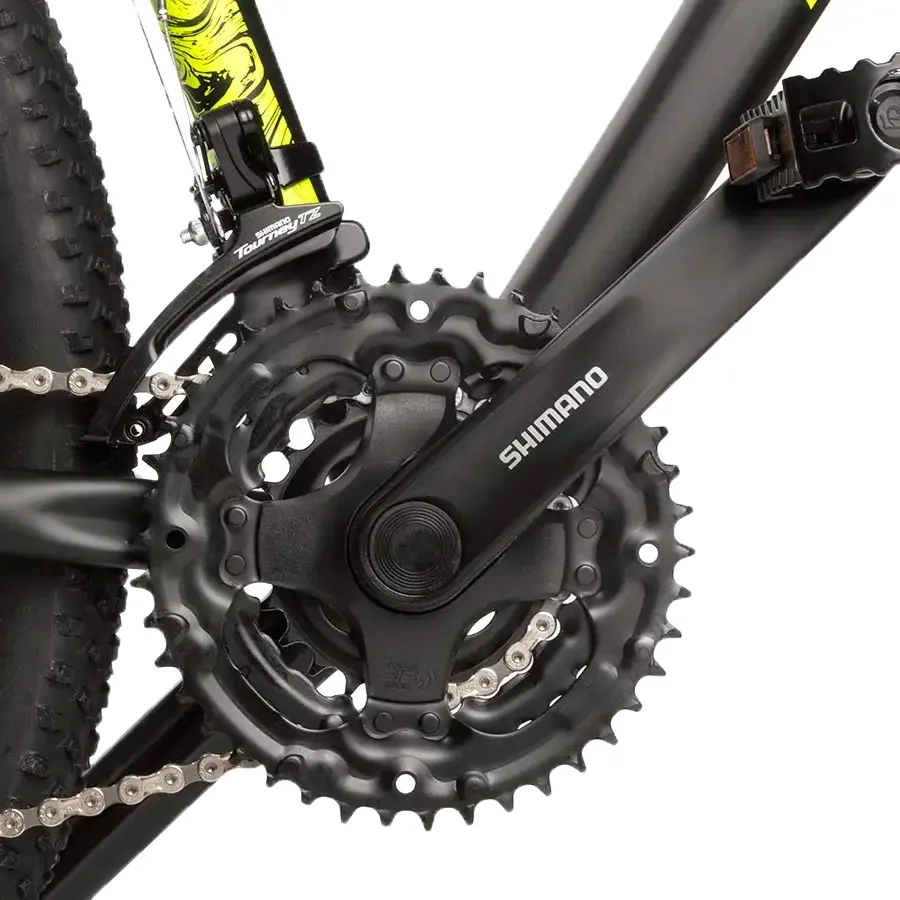 Imagen 4 de 7 de Bicicleta Mtb TopMega Sunshine R29 21 V F. Disco-NEGRO/AMARILLO