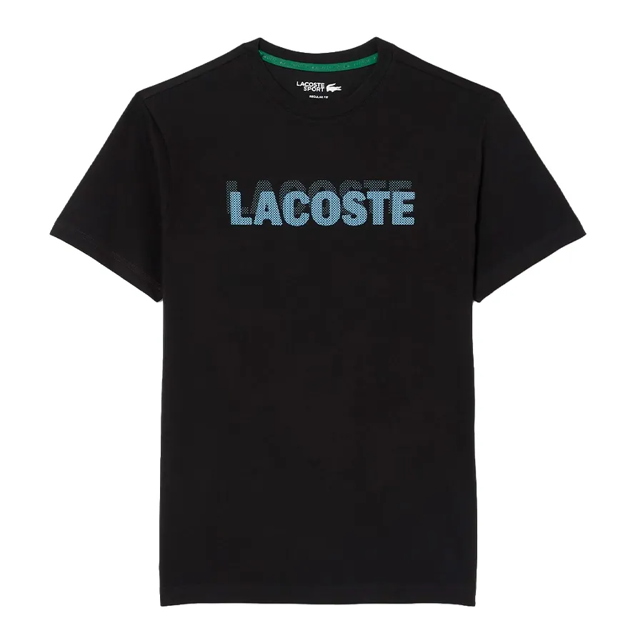 Imagen 2 de 7 de Remera Lacoste Tee Ultra Dry-NEGRO/CELESTE