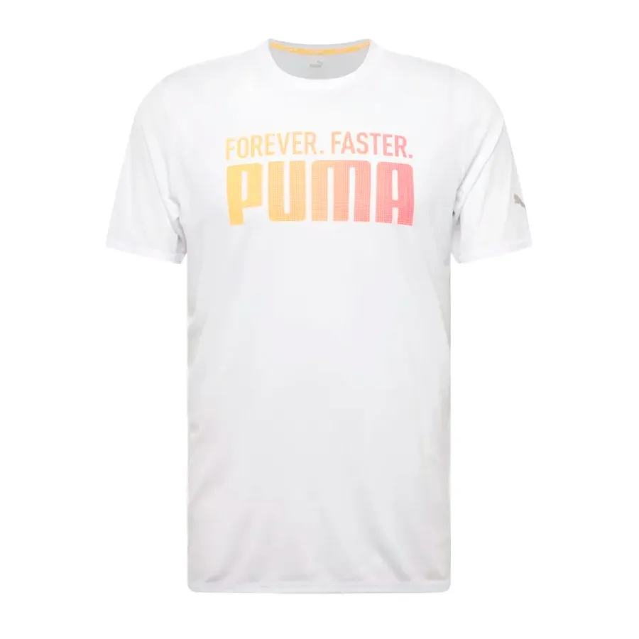 Imagen 3 de 4 de Remera Puma Run Favorites Forever Faster-BLANCO/NARANJA
