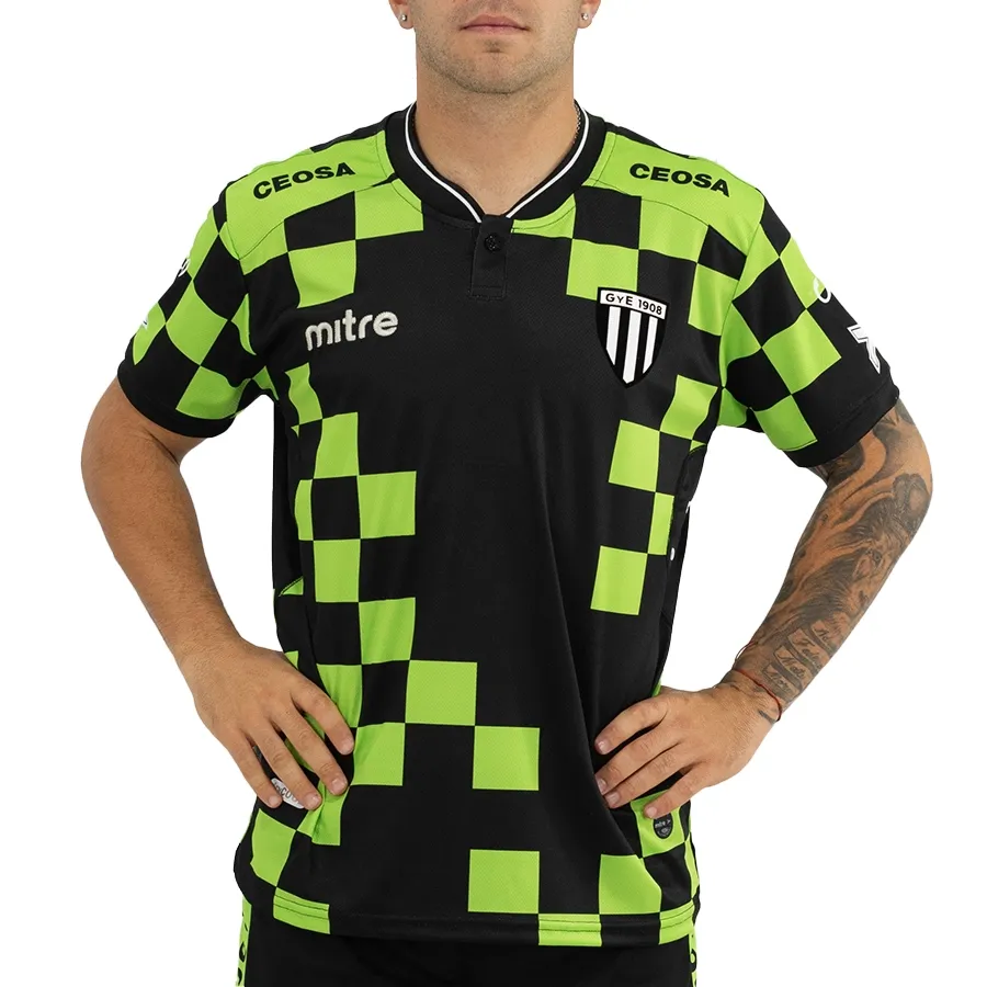 Imagen 4 de 10 de Camiseta Mitre Alternativa Gimnasia y Esgrima-VERDE/NEGRO