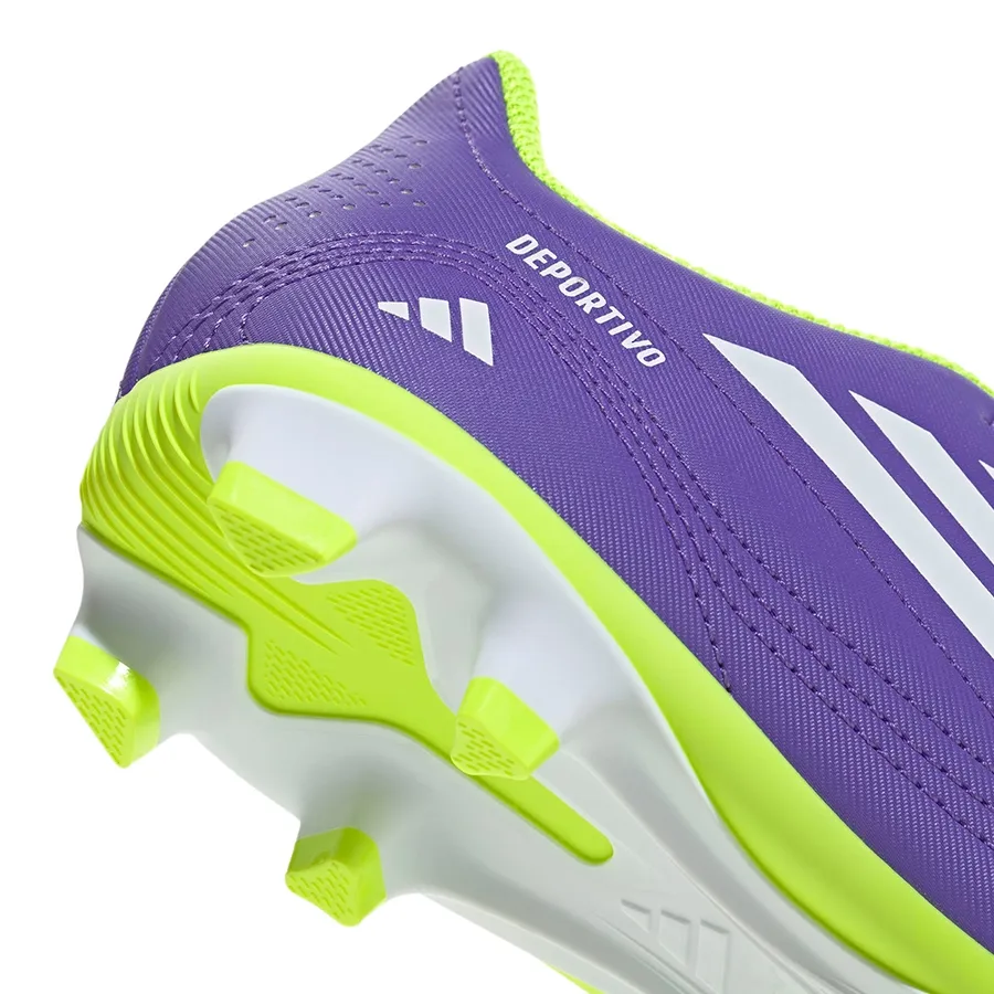 Imagen 6 de 7 de Botines adidas Deportivo III Fg J-MORADO/AMARILLO FLUOR