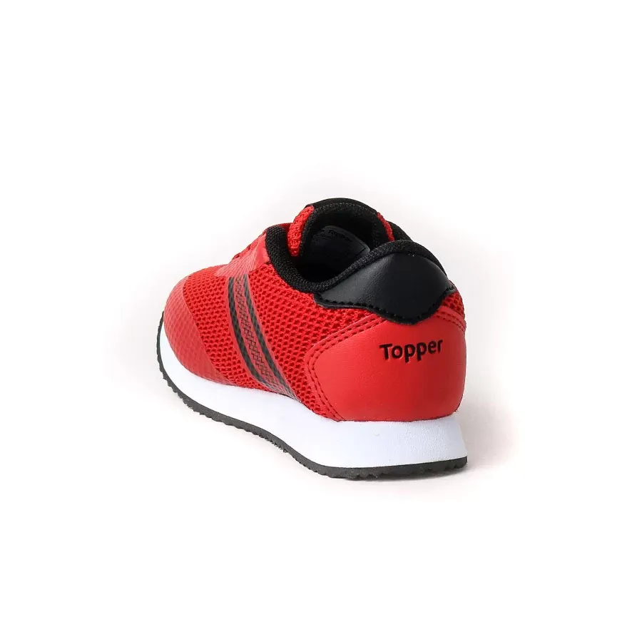 Imagen 1 de 5 de Zapatillas Topper Ambar Bebe-ROJO/NEGRO