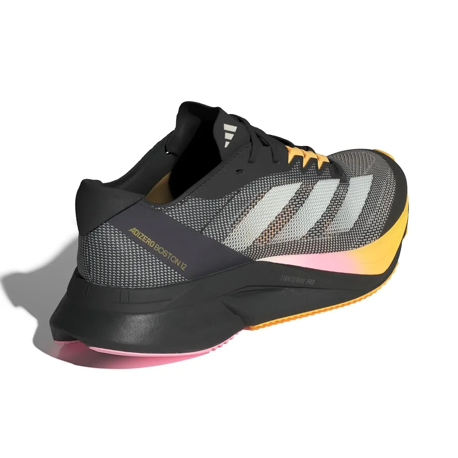 Imagen 4 de 9 de Zapatillas adidas Adizero Boston 12-NEGRO/GRAFITO/AMARILLO
