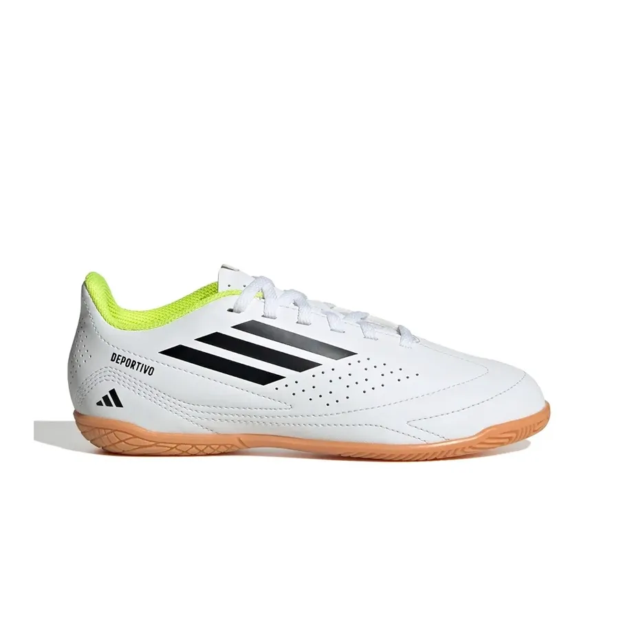 Imagen 0 de 7 de Botines adidas Deportivo III In-BLANCO/NEGRO/AMARILLO