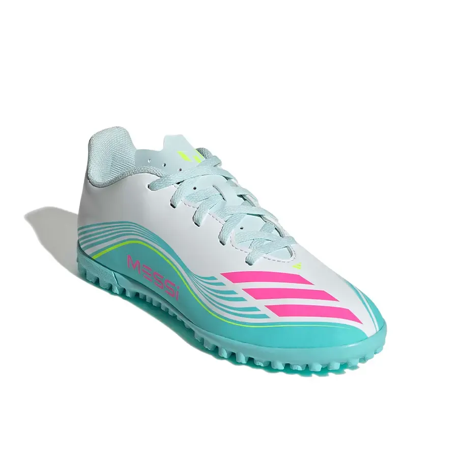 Imagen 1 de 7 de Botines adidas F50 Messi Club Tf-BLANCO/TURQUESA/FUCSIA