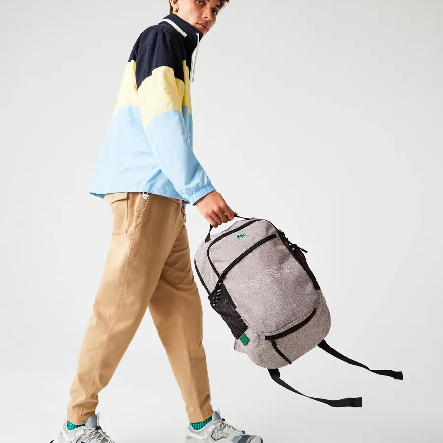 Imagen 3 de 4 de Mochila Lacoste-GRIS/VERDE/NEGRO