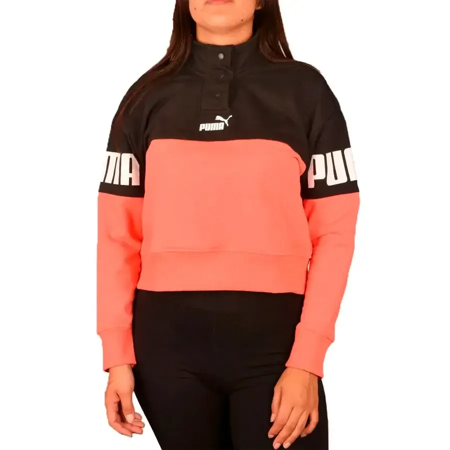 Imagen 0 de 3 de Buzo Puma Power Colorblock-NEGRO/SALMON